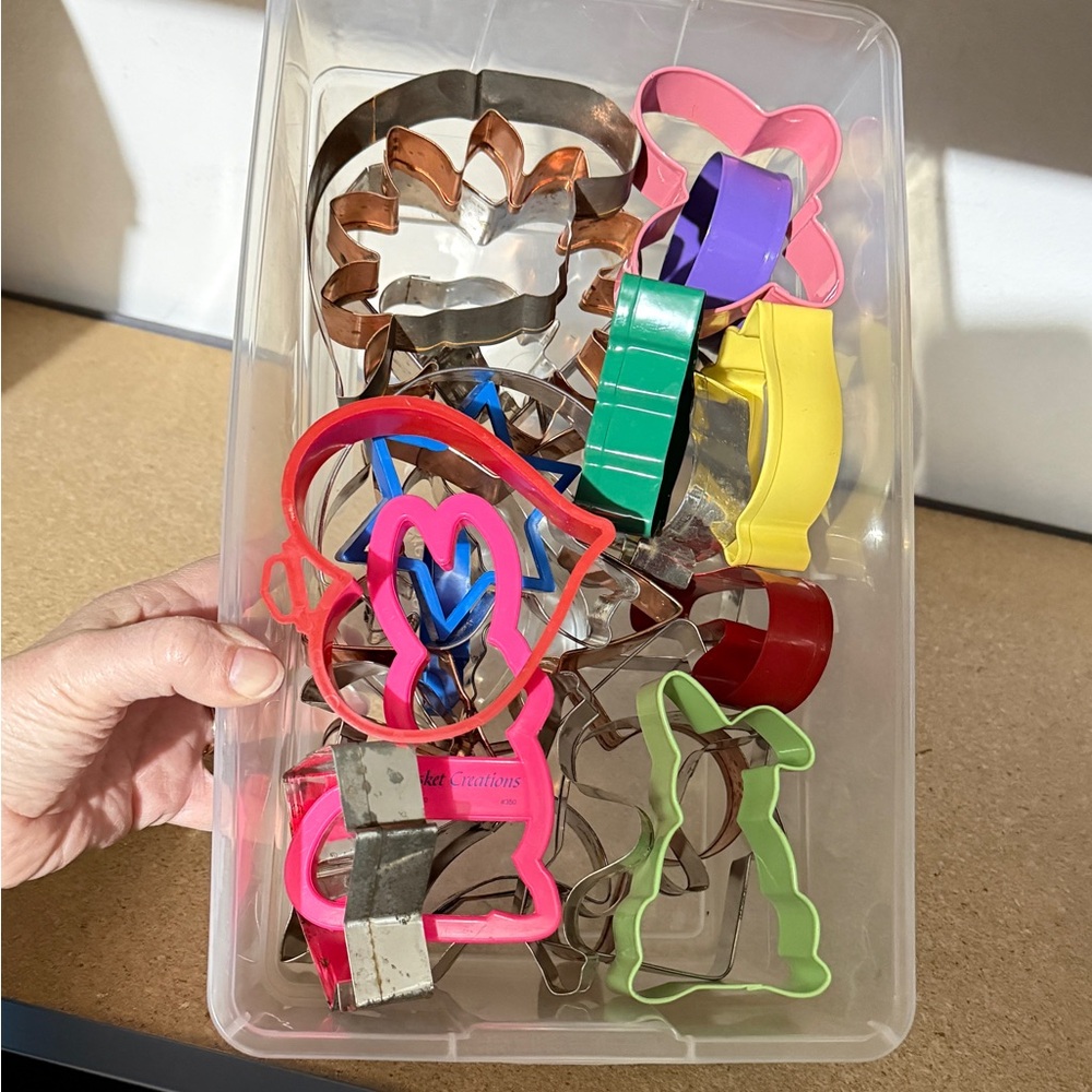 Box of Over 25 Colorful Cookie Cutter Set